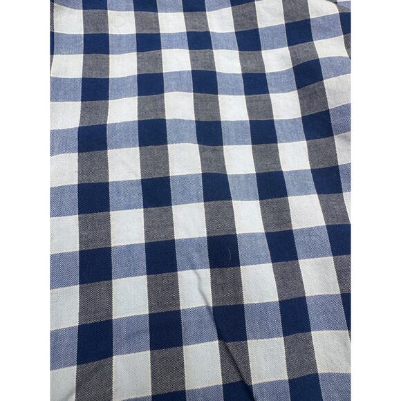 Express Modern Fit 16-16 1/2 Plaid Blue Button up Shirt Large preppy academia - Picture 6 of 8